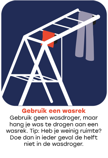 Gebruik een wasrek
